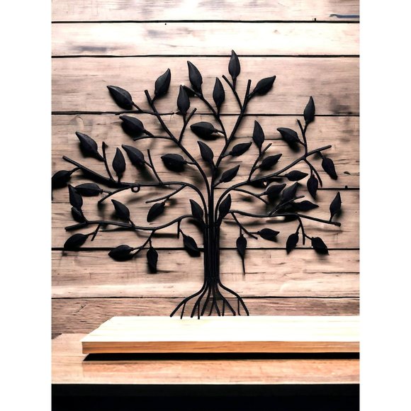 Upper Deck Other - Rustic Brown Metal Tree Wall Decor Sculpture